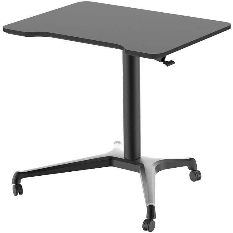 image:imageMonoprice GasLift Height Adjustable SitStand Mobile Rolling Workstation Laptop and Computer Desk V2  Max Weight Capacity 99 Lbs Mobile Stand for Presentations or an Active Work Lifestyle BlackBlack