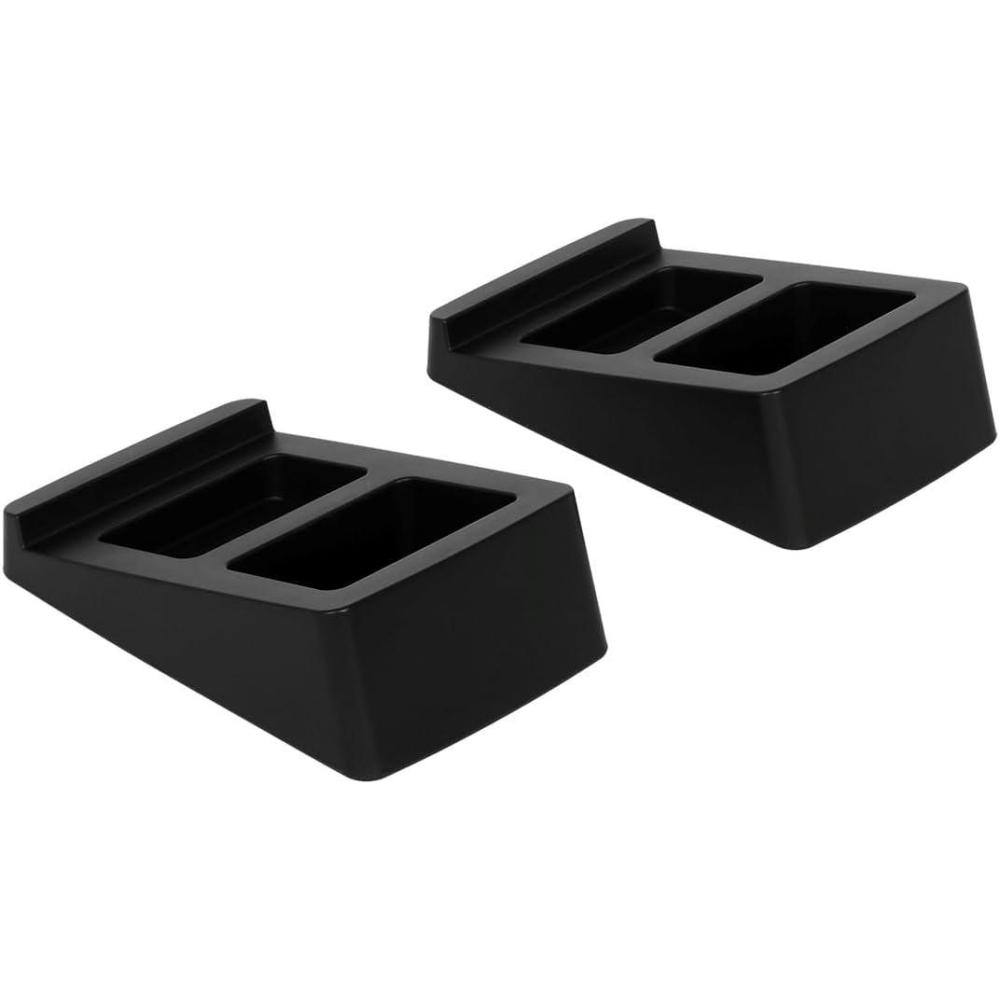 image:imageMonoprice Tilted Wedge Desktop Speaker Stands Pair for Small Sized Speakers AntiVibration 15 Degrees of Tilt for Bookshelf Speakers and Studio Monitors