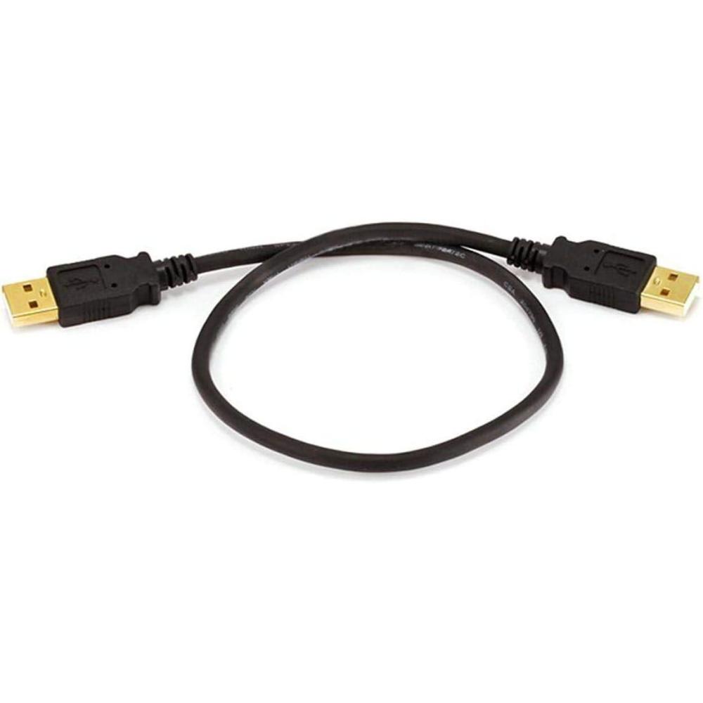 image:imageMonoprice USB 20 TypeA Male to TypeA Male Cable  Gold Plated For Data Transfer Hard Drive Enclosures Printers Modems Cameras and More 2824AWG 10 Feet BlackBlack