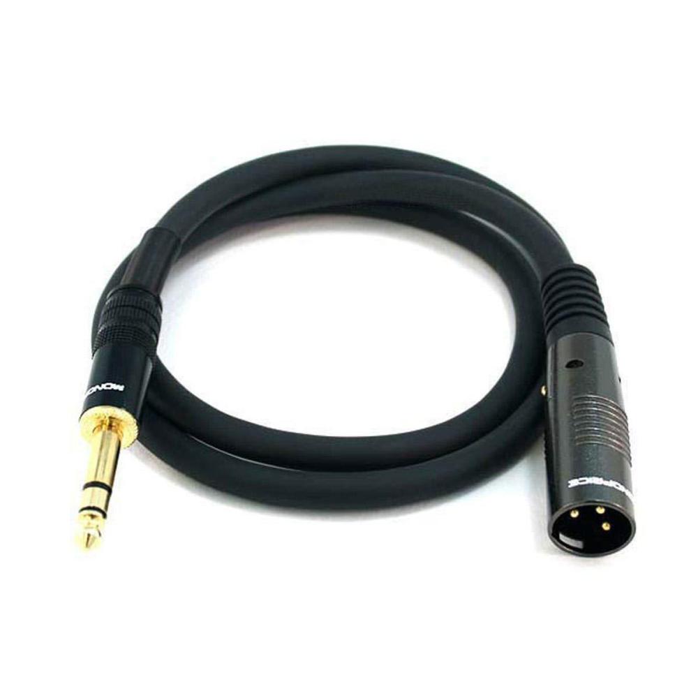 image:imageMonoprice XLR Male to 14Inch TRS Male Cable Gold Plated High Fidelity and Eliminate Noise in the Recording Studio and On Stage 16AWG 6 Feet Black 6Ft3ft