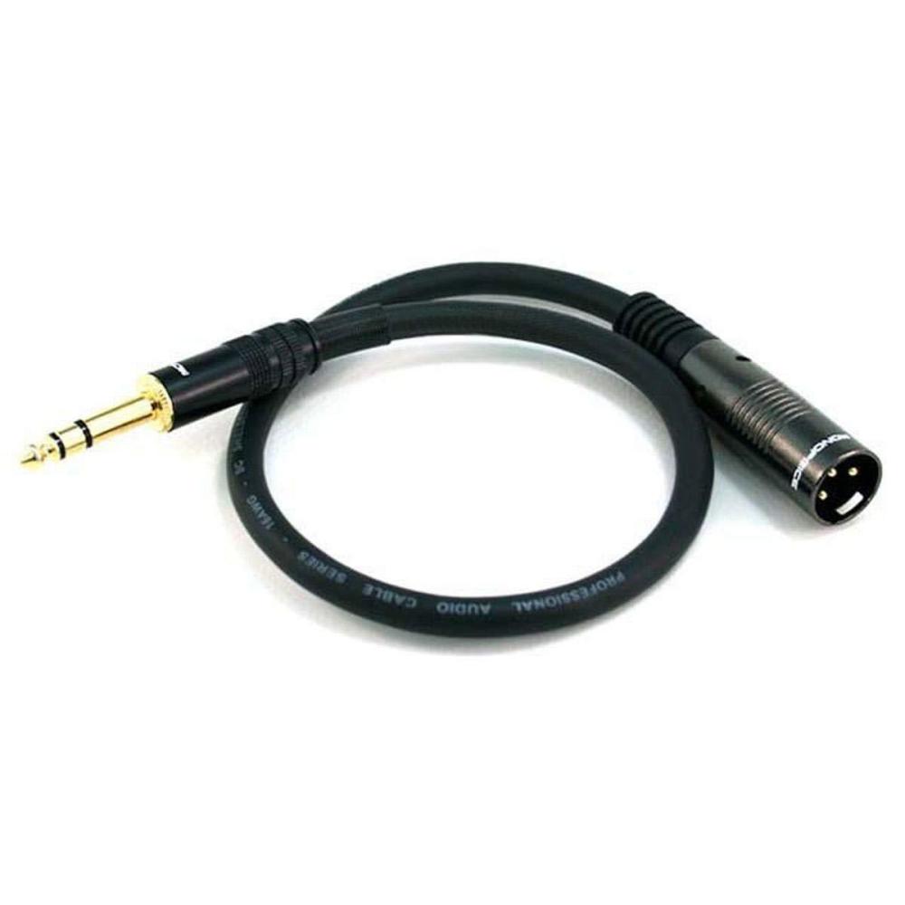 image:imageMonoprice XLR Male to 14Inch TRS Male Cable Gold Plated High Fidelity and Eliminate Noise in the Recording Studio and On Stage 16AWG 6 Feet Black 6Ft15ft