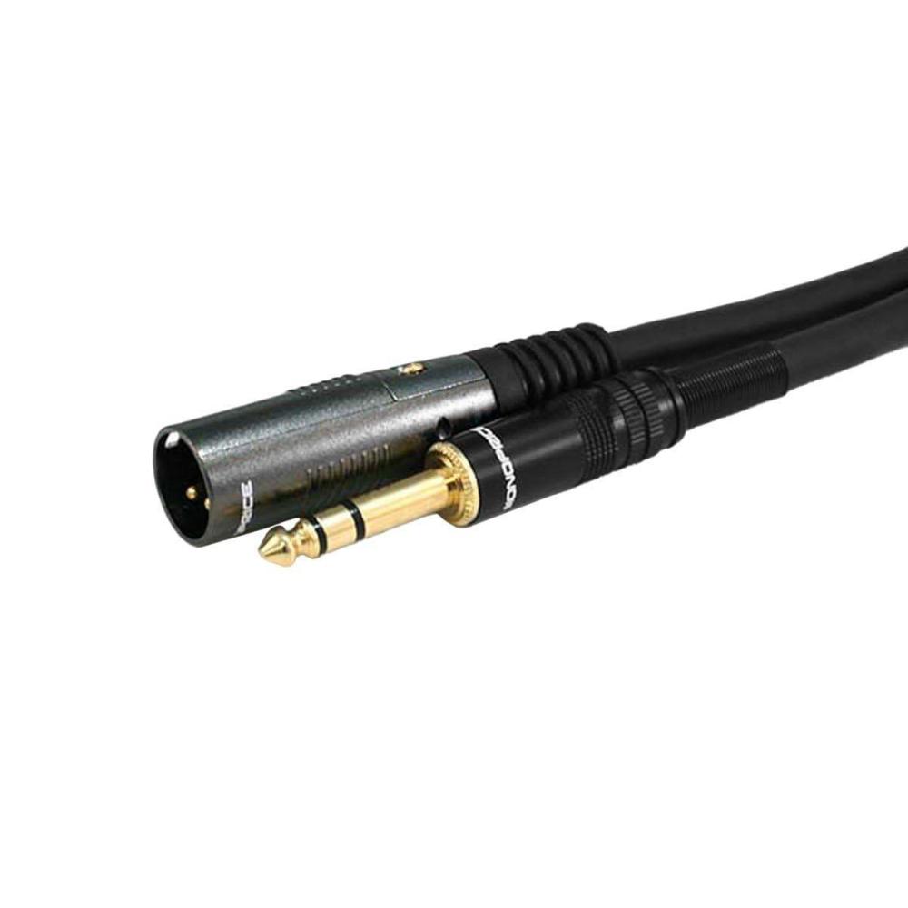 image:imageMonoprice XLR Male to 14Inch TRS Male Cable Gold Plated High Fidelity and Eliminate Noise in the Recording Studio and On Stage 16AWG 6 Feet Black 6Ft6Ft