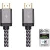 image:imageMonoprice 8K Certified Ultra High Speed HDMI Cable  Braided  HDMI 21 8K60Hz 4K120Hz 48Gbps HDR VRR CL2 inWall Rated 20ft Black