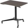 image:imageMonoprice GasLift Height Adjustable SitStand Mobile Rolling Workstation Laptop and Computer Desk V2  Max Weight Capacity 99 Lbs Mobile Stand for Presentations or an Active Work Lifestyle BlackBrown