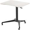 image:imageMonoprice GasLift Height Adjustable SitStand Mobile Rolling Workstation Laptop and Computer Desk V2  Max Weight Capacity 99 Lbs Mobile Stand for Presentations or an Active Work Lifestyle BlackWhite