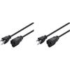 image:imageMonoprice Power Extension Cord 2 Feet 16AWG Black and 1ft Power Extension Cord Cable Black 13A Bundle