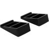 image:imageMonoprice Tilted Wedge Desktop Speaker Stands for Medium Sized Speakers Speaker Riser AntiVibration 15 Degrees of Tilt Pair for Bookshelf Speakers and Studio Monitors Black