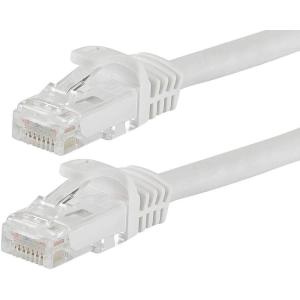 Monoprice Cat5e 10ft Black Patch Cable UTP 24AWG 350MHz Pure Bare Copper Snagless RJ45 Flexboot Series Ethernet Cable(White)
