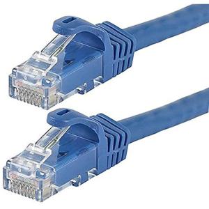 Monoprice Cat6 6in Blue 12-Pk Patch Cable UTP 24AWG 550MHz Pure Bare Copper Snagless RJ45 Flexboot Series Ethernet Cable(12)