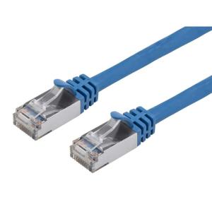 Monoprice Cat7 Ethernet Patch Cable – Flexboot RJ45, Stranded, 600Mhz, S/FTP, CMX, 26AWG, 25 Feet, Blue – Entegrade Series(Blue)