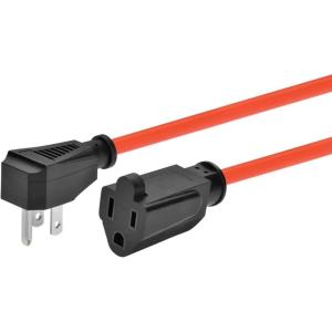 Monoprice Coiled Power Tool Extension Cord – NEMA 5-15P to NEMA 5-15R, Expands from 3 Feet to 10 Feet, 13 Amp, 16AWG, Orange
