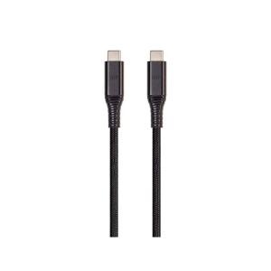 Monoprice Durable USB 3.2 Gen 2 Type-C Data and Power Kevlar Reinforced Nylon-Braid Cable – 1 Meter – Red | 5A/100W – AtlasFlex Series(Black)