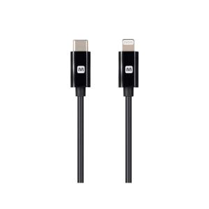 Monoprice Lightning to USB-C Charging Cable – Apple MFi Certified, 1.5 Feet, Black – Essential Series(Black)