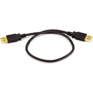 Monoprice USB 2.0 Type-A Male to Type-A Male Cable – Gold Plated, For Data Transfer Hard Drive Enclosures, Printers, Modems, Cameras and More, 28/24AWG, 10 Feet, Black(Black)