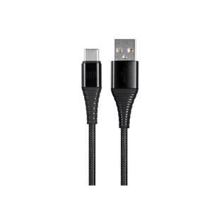 Monoprice USB 2.0 Type-C to Type-A Charge and Sync Cable – 1.5 Feet/3 Feet/6 Feet – Black (3 Pack) Durable, Kevlar-Reinforced Nylon-Braid, for Samsung Galaxy S10 S9 S8 S20 – AtlasFlex Series(Black)