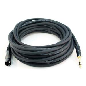 Monoprice XLR Male to 1/4-Inch TRS Male Cable – Gold Plated, High Fidelity and Eliminate Noise in the Recording Studio and On Stage, 16AWG, 6 Feet, Black, 6Ft(50Ft)
