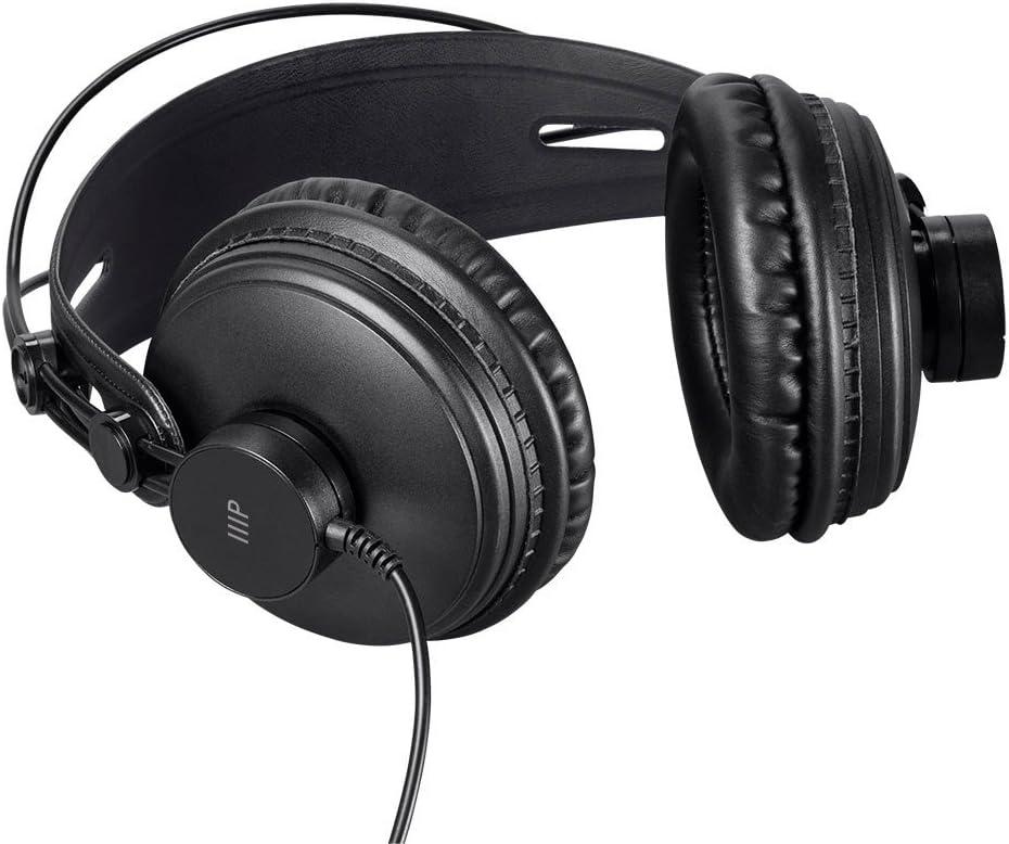 image:imageMonoprice 116150 Modern Retro Over Ear Headphones with UltraComfortable Ear Pads Perfect for Mobile Devices HiFi and AudioVideo Production Black