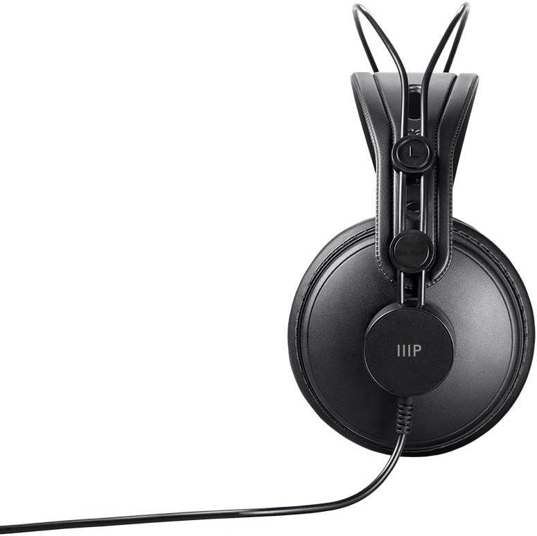 image:imageMonoprice 116150 Modern Retro Over Ear Headphones with UltraComfortable Ear Pads Perfect for Mobile Devices HiFi and AudioVideo Production Black