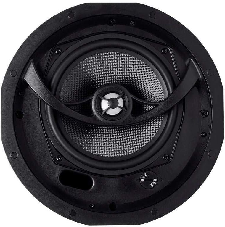 image:imageMonoprice 2Way Carbon Fiber InCeiling Speakers 8Inch With 15 Degree Angled Drivers Pair Black Alpha Series65 Inch