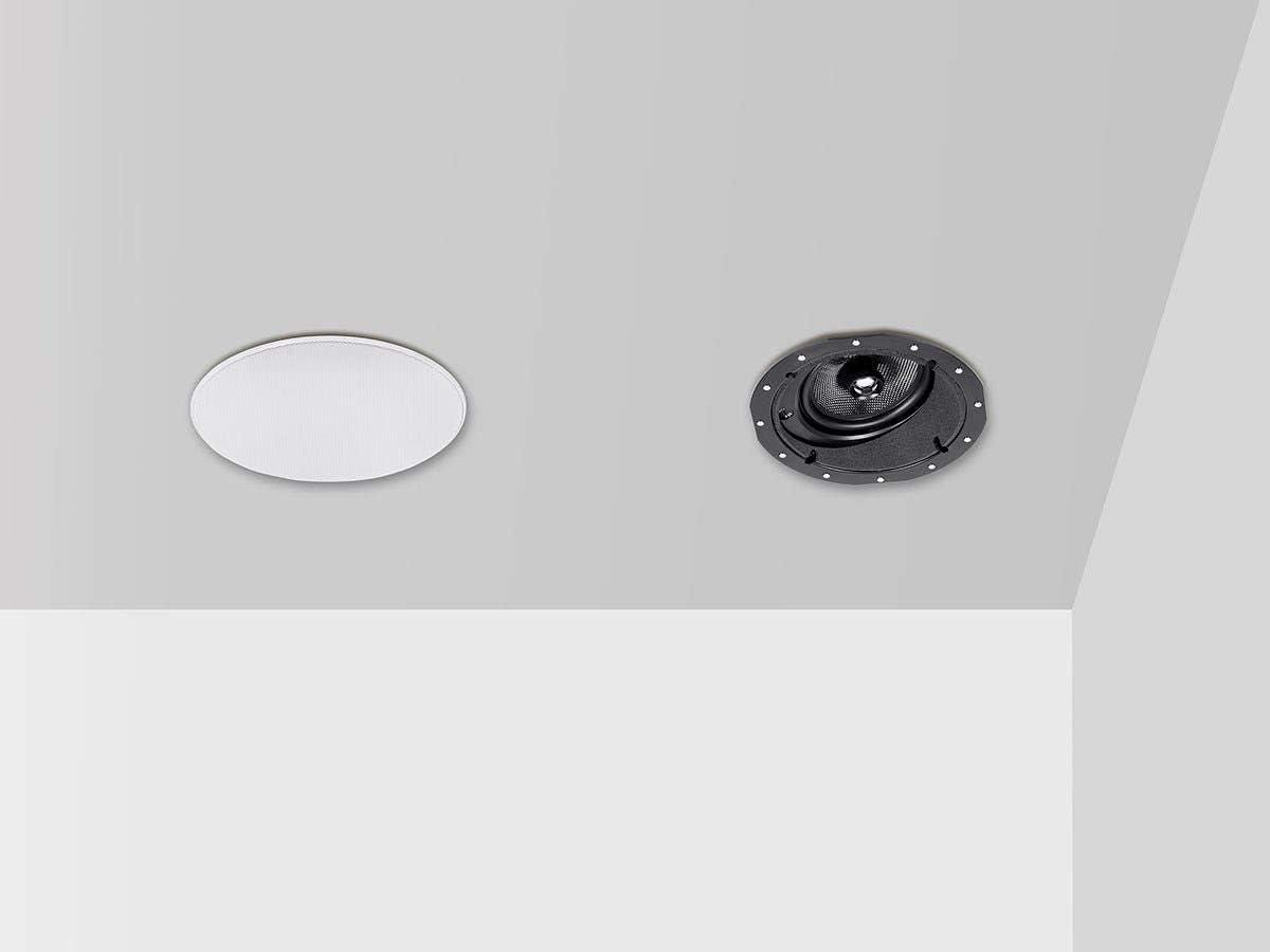 image:imageMonoprice 2Way Carbon Fiber InCeiling Speakers 8Inch With 15 Degree Angled Drivers Pair Black Alpha Series65 Inch