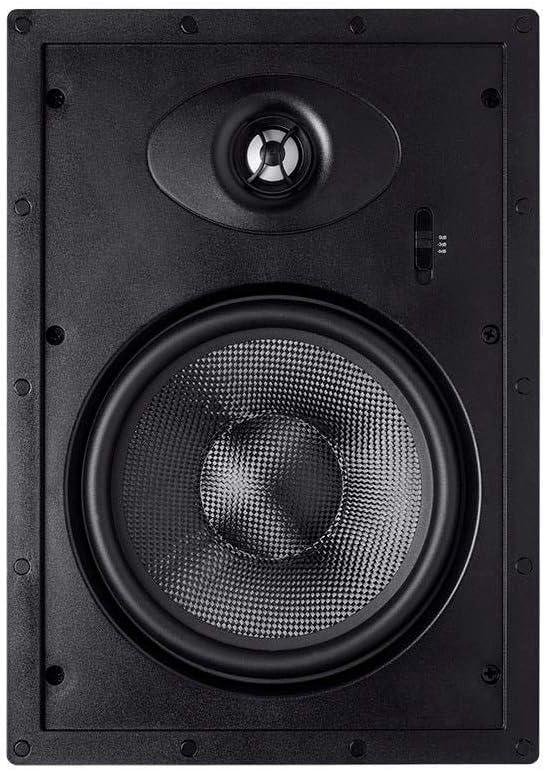image:imageMonoprice 2way Carbon Fiber InWall Surround Speaker Dual 525 Inch Single VariAngled With Paintable Grille Alpha Series Black2 Way