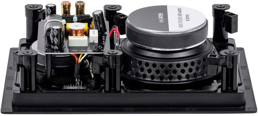 image:imageMonoprice 2way Carbon Fiber InWall Surround Speaker Dual 525 Inch Single VariAngled With Paintable Grille Alpha Series Black3 Way