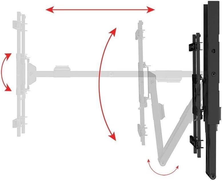 image:imageMonoprice 360 FullMotion Articulating TV Wall Mount Portrait and Landscape for TVs 40in to 75in Weight Capacity 110 Lbs Extension 33in to 315in VESA Patterns Up to 400x400 EZ Series