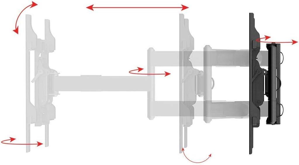 image:imageMonoprice 360 FullMotion Articulating TV Wall Mount Portrait and Landscape for TVs 40in to 75in Weight Capacity 110 Lbs Extension 33in to 315in VESA Patterns Up to 400x400 EZ Series