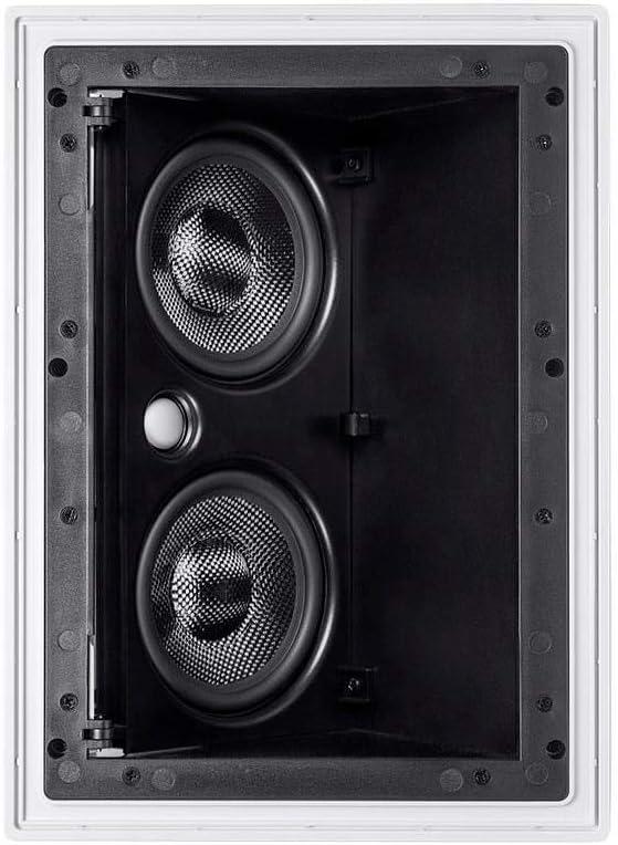 image:imageMonoprice 3Way Carbon Fiber InWall Speakers 65Inch Pair With Magnetic Grille Black Alpha Series2 Way