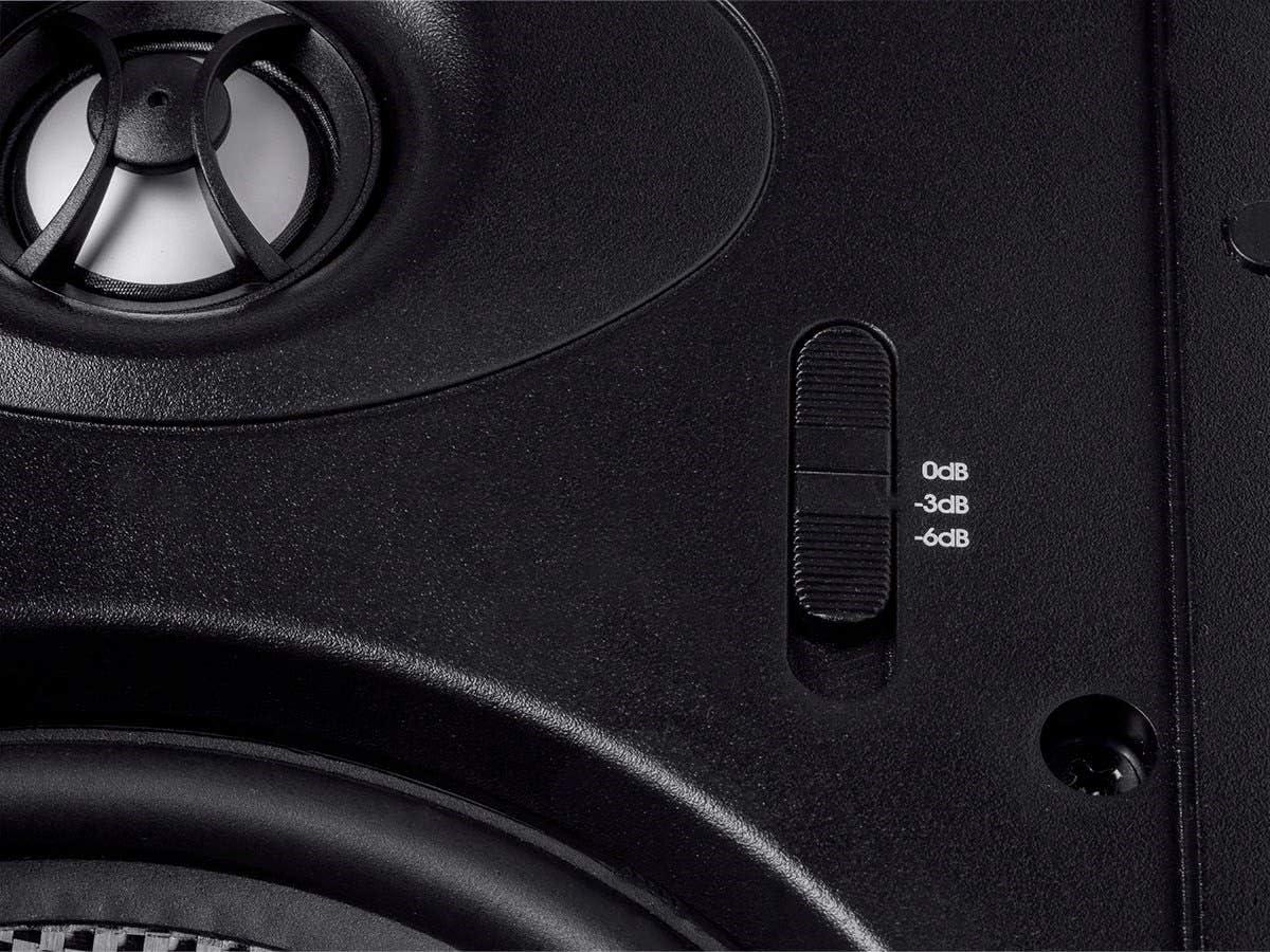 image:imageMonoprice 3Way Carbon Fiber InWall Speakers 65Inch Pair With Magnetic Grille Black Alpha Series2 Way