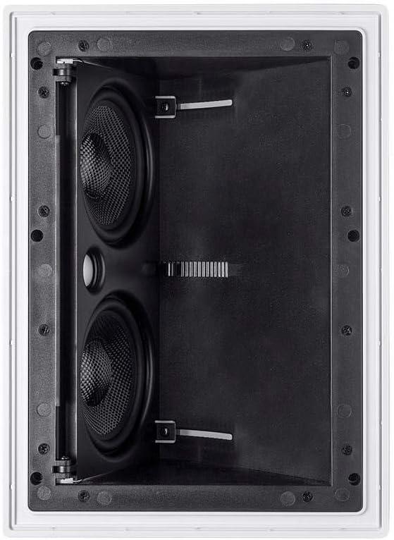 image:imageMonoprice 3Way Carbon Fiber InWall Speakers 65Inch Pair With Magnetic Grille Black Alpha Series2 Way