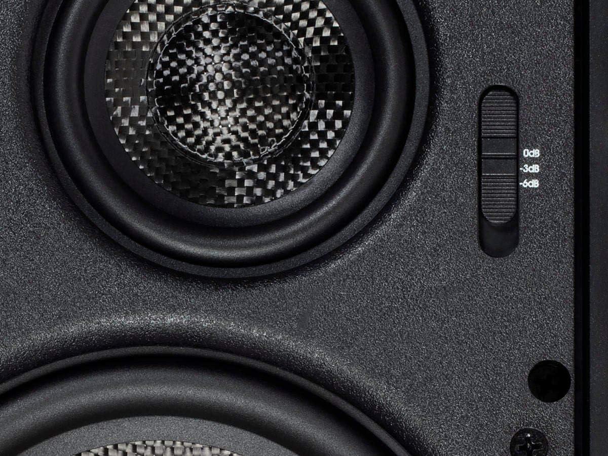 image:imageMonoprice 3Way Carbon Fiber InWall Speakers 65Inch Pair With Magnetic Grille Black Alpha Series3 Way