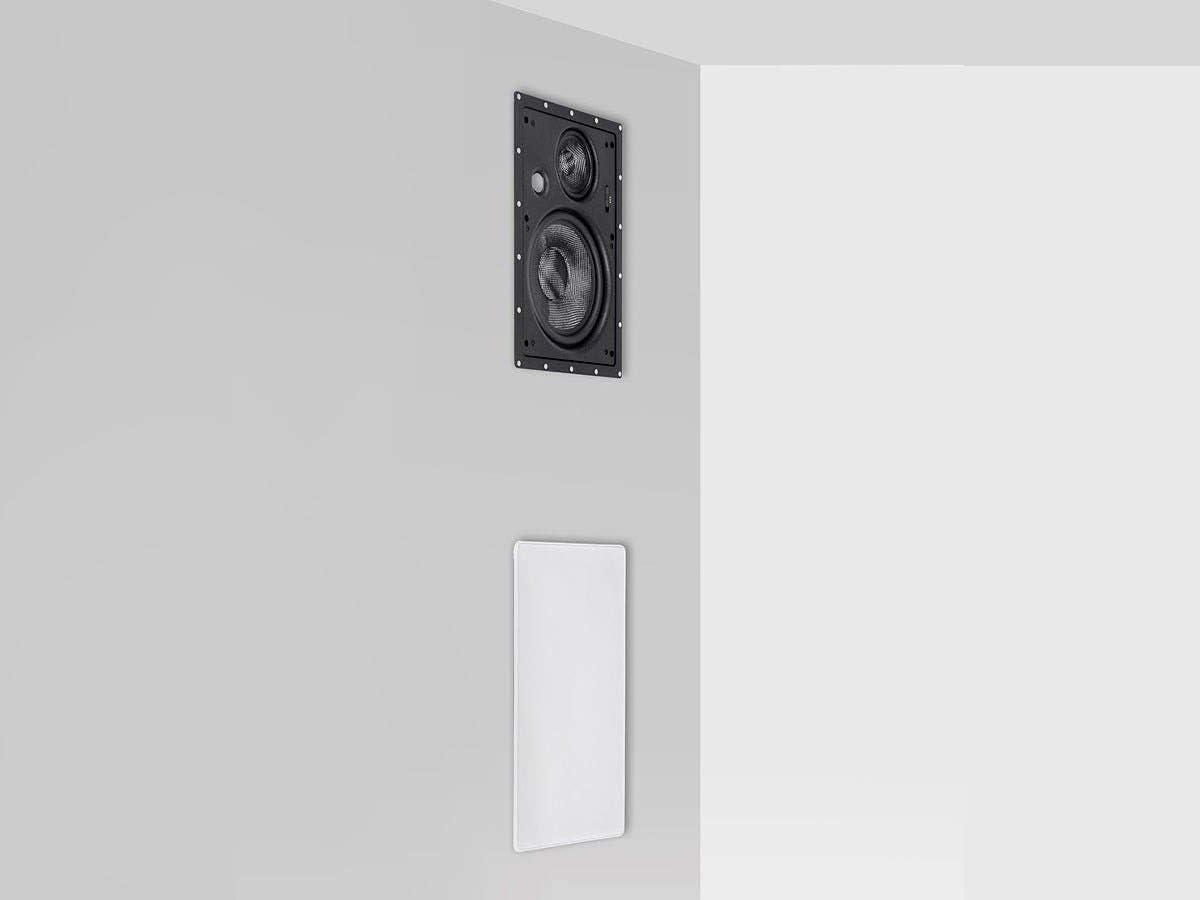 image:imageMonoprice 3Way Carbon Fiber InWall Speakers 65Inch Pair With Magnetic Grille Black Alpha Series3 Way