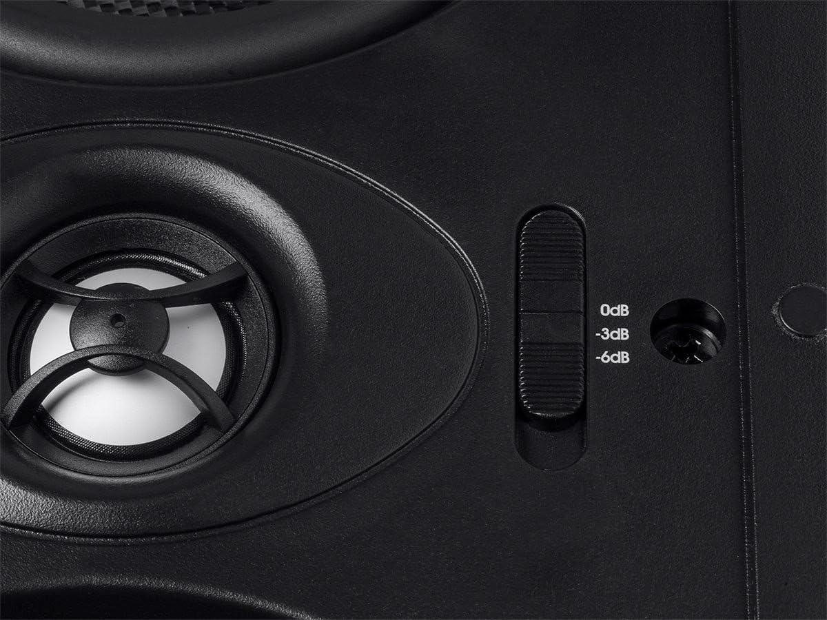 image:imageMonoprice 3Way Carbon Fiber InWall Speakers 65Inch Pair With Magnetic Grille Black Alpha SeriesCenter Channel