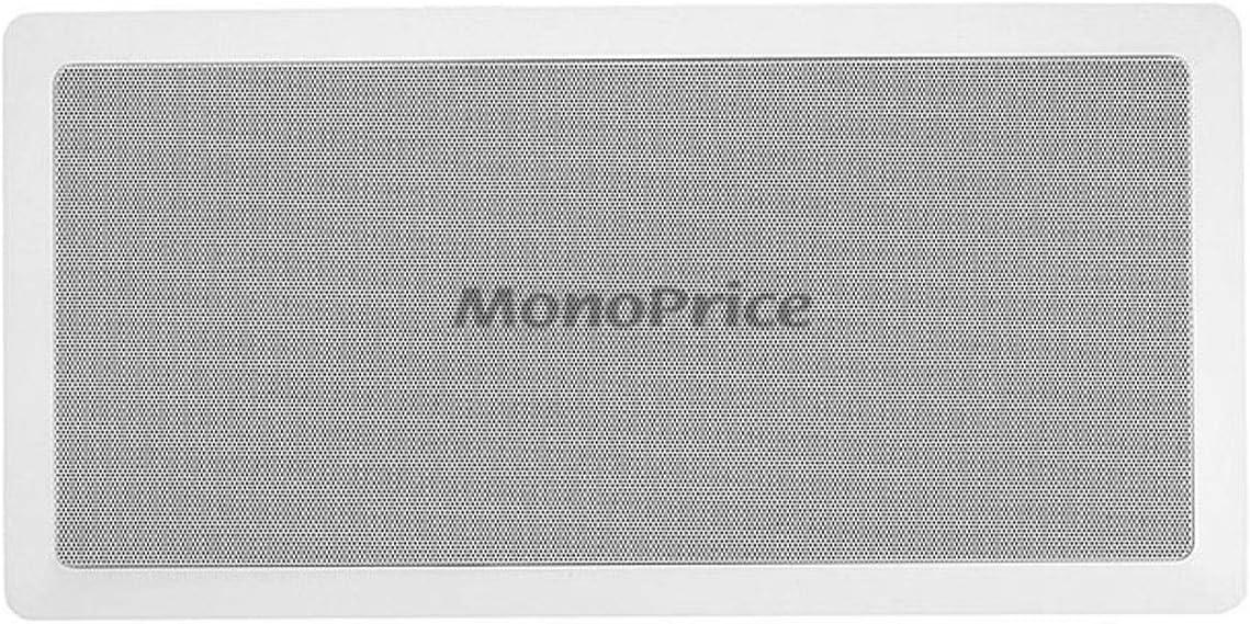 image:imageMonoprice 3Way Fiber InWall Speakers 8 Inch Pair With Removable And Paintable Grille Caliber SeriesCenter Channel