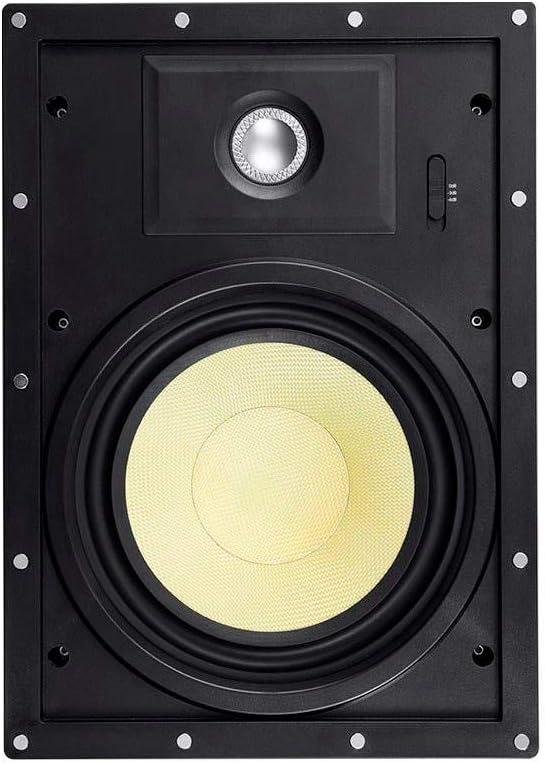 image:imageMonoprice 3Way Fiber InWall Speakers 8 Inch Pair With Removable And Paintable Grille Caliber SeriesSnap Lock
