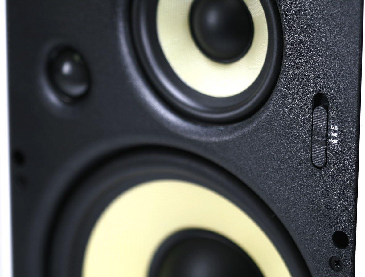 image:imageMonoprice 3Way Fiber InWall Speakers 8 Inch Pair With Removable And Paintable Grille Caliber SeriesStandard