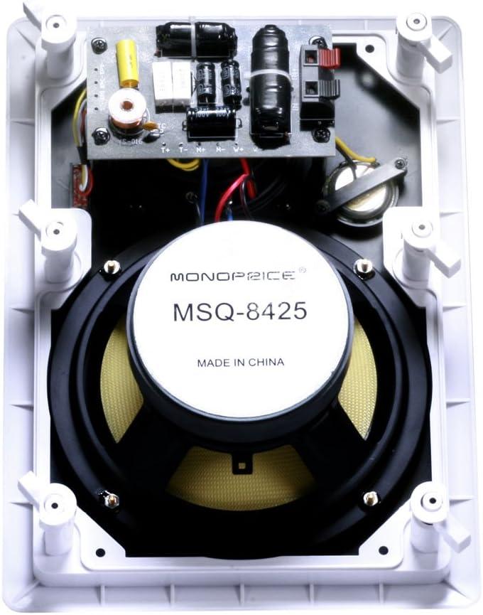 image:imageMonoprice 3Way Fiber InWall Speakers 8 Inch Pair With Removable And Paintable Grille Caliber SeriesStandard
