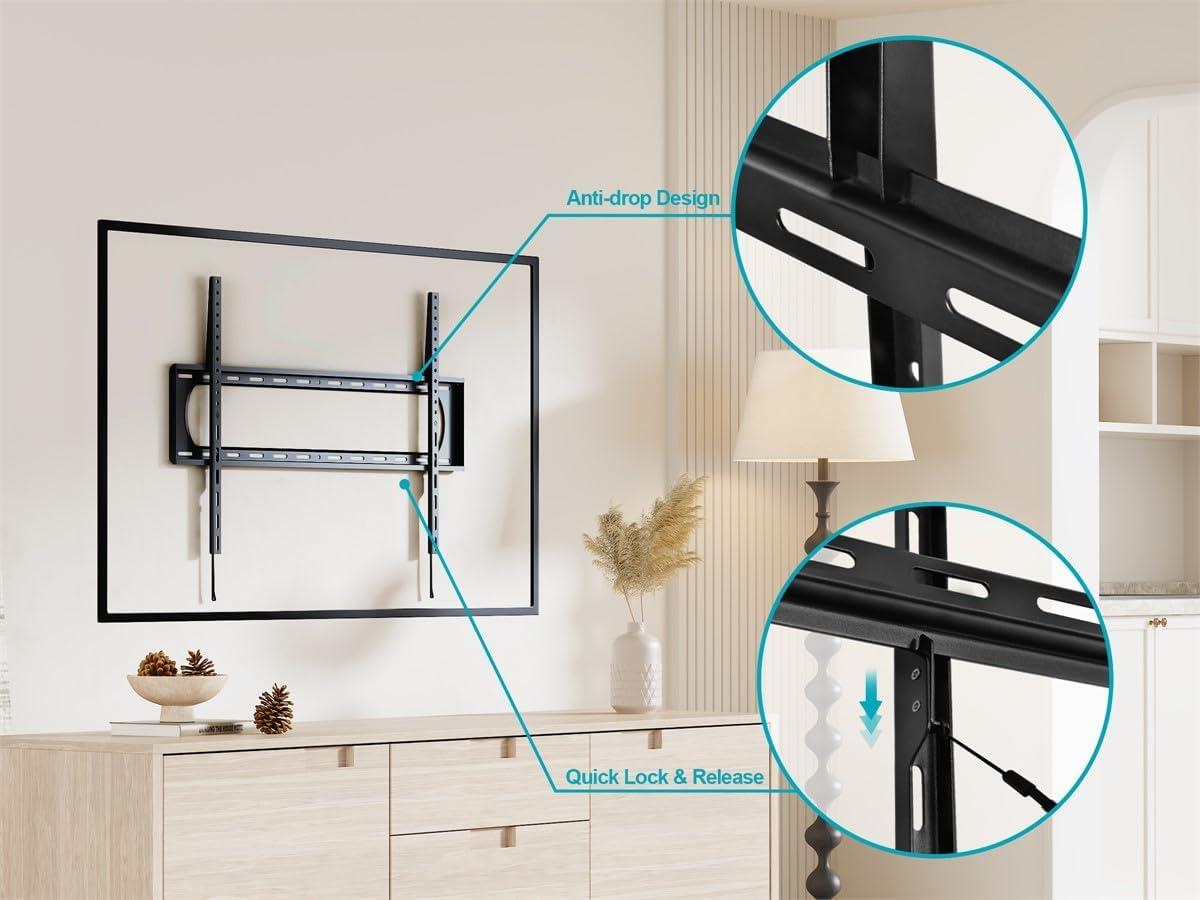 image:imageMonoprice Commercial Fixed TV Wall Mount Bracket Antitheft for 32 to 55 TVs up to 99lbs Max VESA 400x400 UL CertifiedXlg 50 100