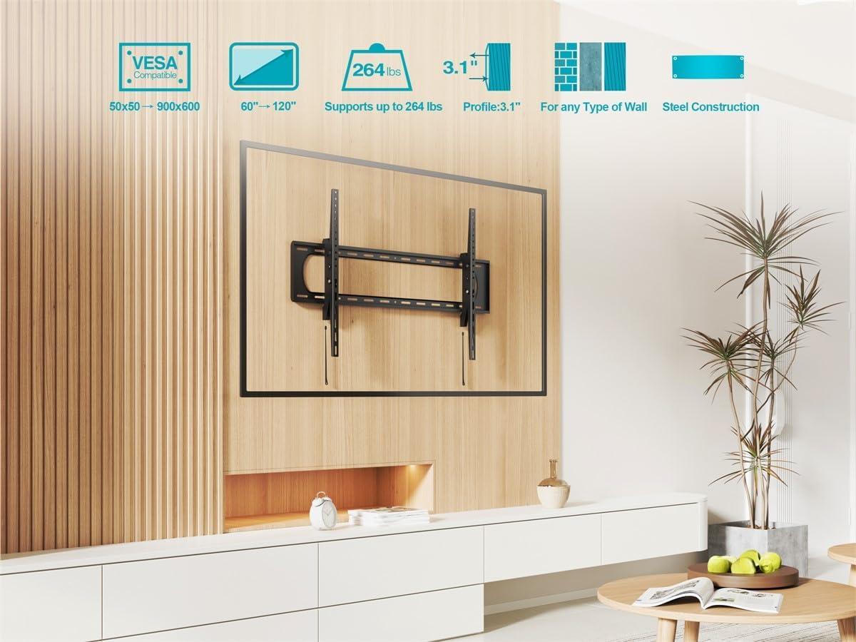 image:imageMonoprice Extra Wide Tilt TV Wall Mount TVs 60in to 100in Up To 220 lbs VESA 1000x800 Commercial SeriesBracket 60 to 100in
