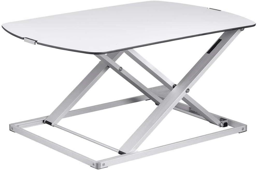 image:imageMonoprice Height Adjustable PC Workstation Cart for Seated or Standing Position with 28 Inch Table TopTwo Additional Accessory Shelves Ideal for Work and Home Black Keyboard MonitorAluminum