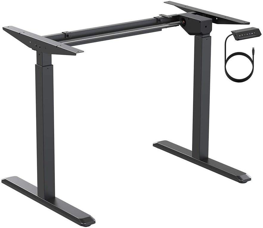 image:imageMonoprice Height Adjustable SitStand Riser Table Desk Frame Black with Electric Single Motor Compatible with Desktops from 39 Inches Up to 63 Inches Wide Workstream CollectionBlack