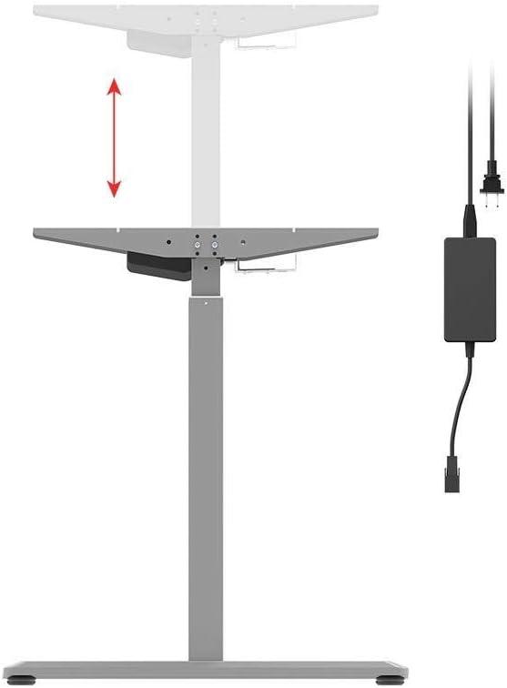 image:imageMonoprice Height Adjustable SitStand Riser Table Desk Frame Black with Electric Single Motor Compatible with Desktops from 39 Inches Up to 63 Inches Wide Workstream CollectionGrey