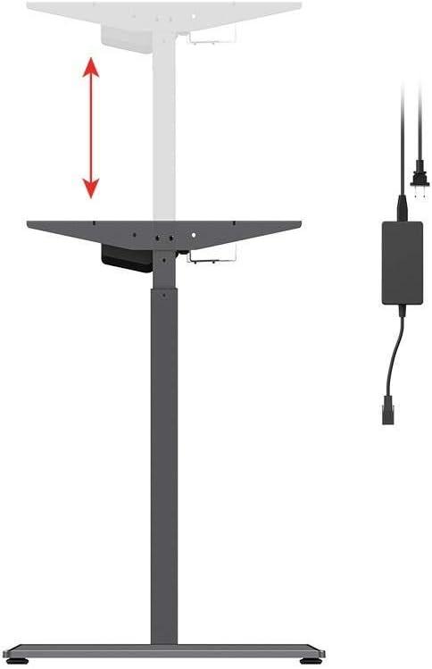 image:imageMonoprice Height Adjustable SitStand Riser Table Desk Frame Black with Electric Single Motor Compatible with Desktops from 39 Inches Up to 63 Inches Wide Workstream CollectionBlack