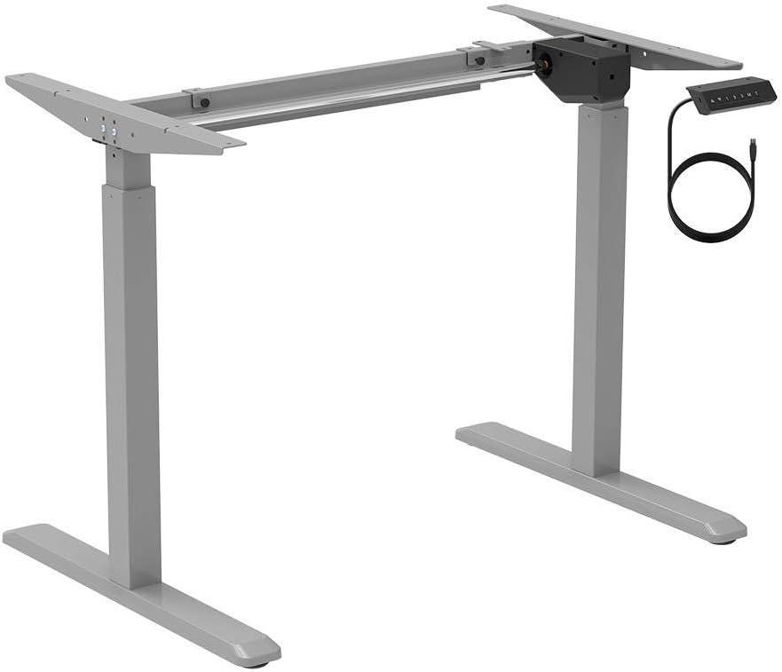 image:imageMonoprice Height Adjustable SitStand Riser Table Desk Frame Black with Electric Single Motor Compatible with Desktops from 39 Inches Up to 63 Inches Wide Workstream CollectionGrey