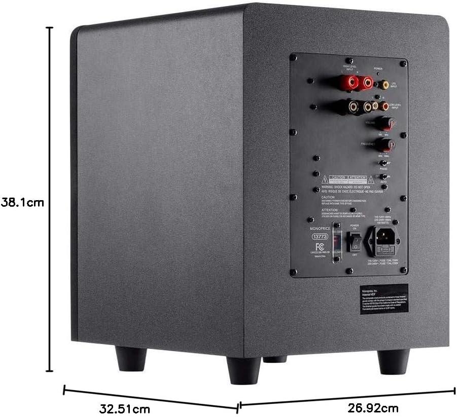 image:imageMonoprice Premium Select Subwoofer 8Inch Woofer 200 Watt 4 Ohm Nominal Impedance Auto OnOff BlackSubwoofer