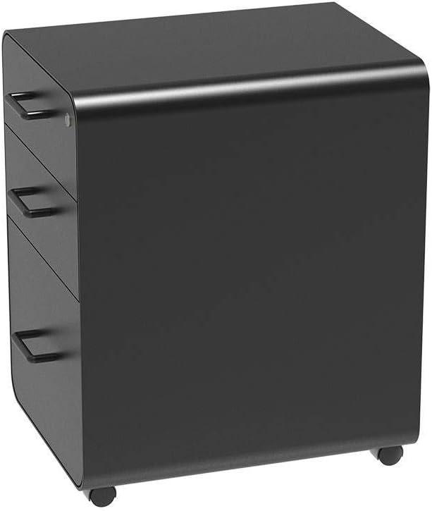 image:imageMonoprice Round Corner 2Drawer File Cabinet Black Lockable with Seat Cushion Workstream Collection 137880Black
