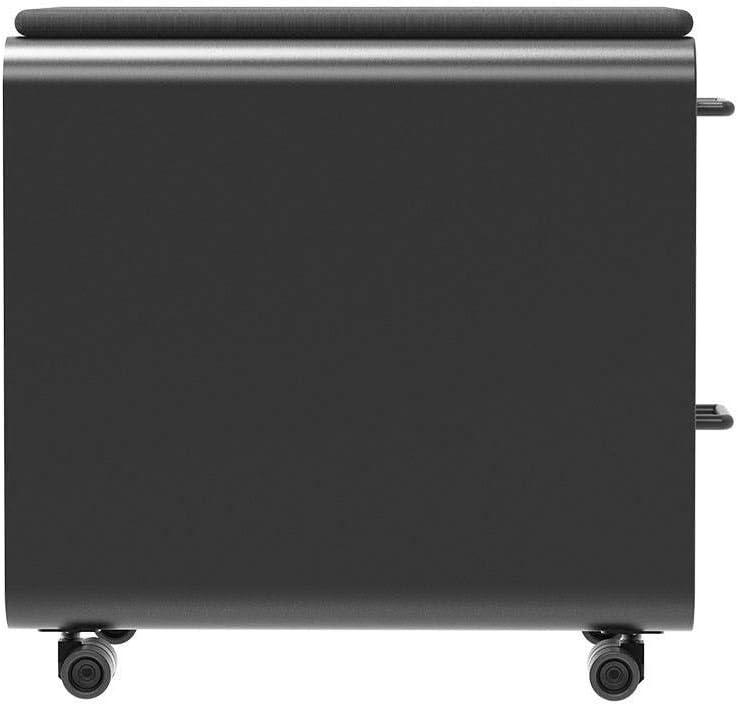image:imageMonoprice Round Corner 2Drawer File Cabinet Black Lockable with Seat Cushion Workstream Collection 137880Black