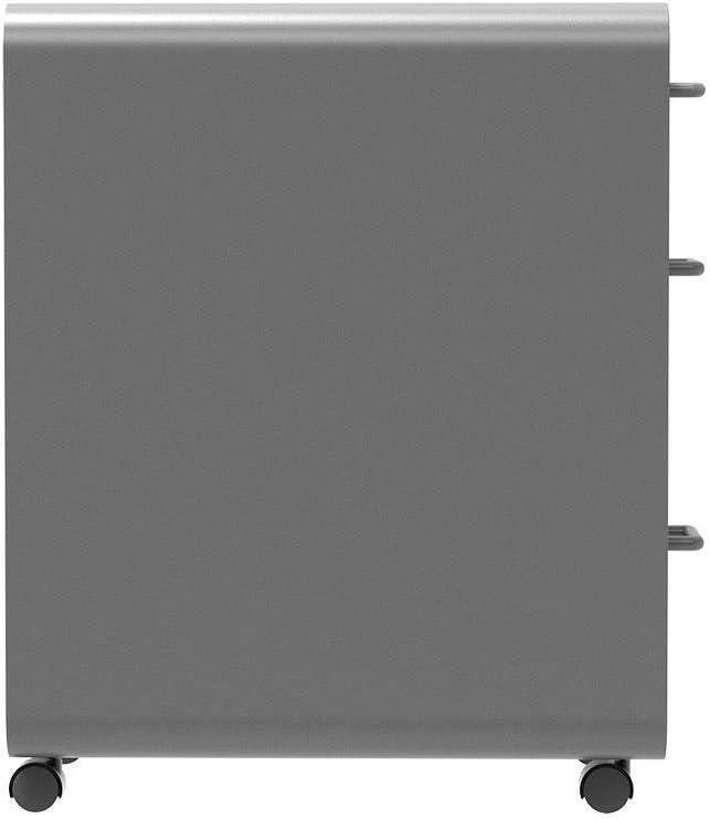 image:imageMonoprice Round Corner 2Drawer File Cabinet Black Lockable with Seat Cushion Workstream Collection 137880Grey