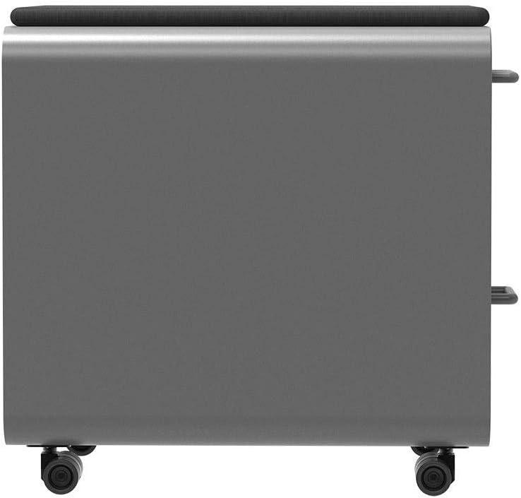 image:imageMonoprice Round Corner 2Drawer File Cabinet Black Lockable with Seat Cushion Workstream Collection 137880Grey